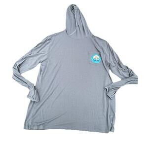 Free Fly X Tyler’s Bamboo Hoodie Lightweight Stretch Blue Men L Performance H74